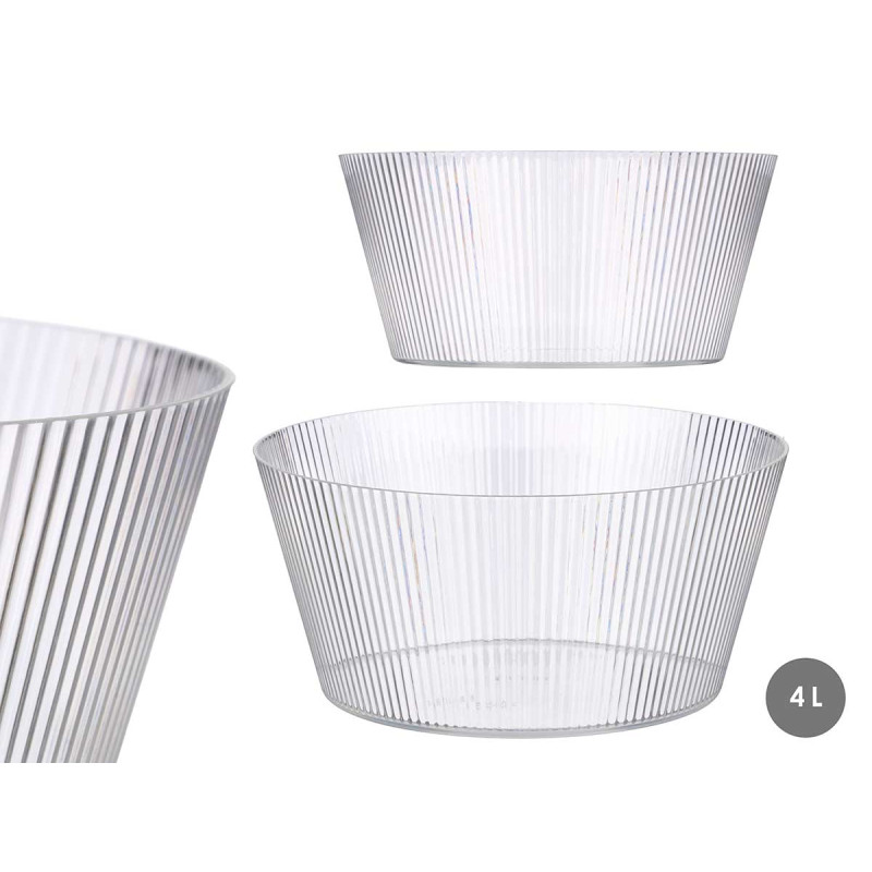 TAÇA GRD TRANSPARENTE RISCAS 4 L 