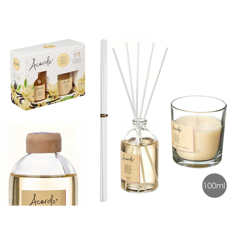 SET MIKADO 100ML CANDELA 30H VANIGLIA
