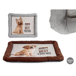 CUNA MASCOTA RECT PERROS 2 COL MIX