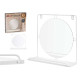MIROIR MURAL BLANC AVEC ÉTAGÈRE