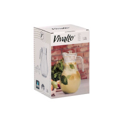 CARAFFA VETRO TAPPO TRASPARENTE 1,8L