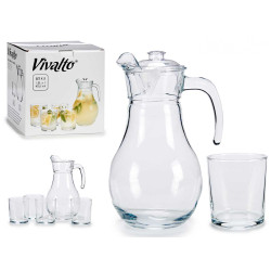 SET CARAFFA VETRO 1,8 LT E 4 BICCHIERI