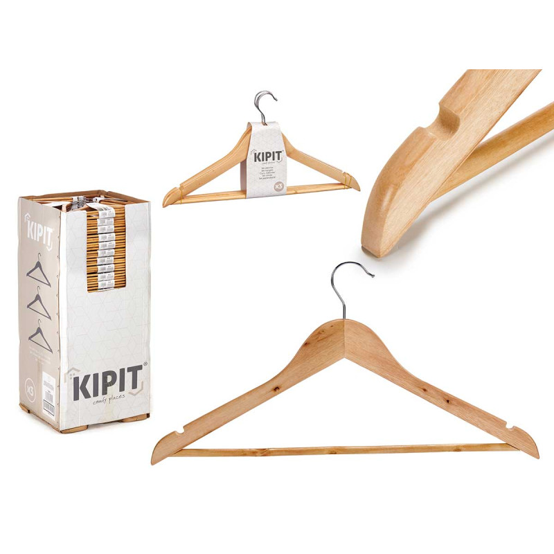 SET 3 PERCHAS MADERA NATURAL DISPLAY